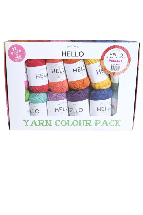 Hello %100 Cotton Yarn Vibrant