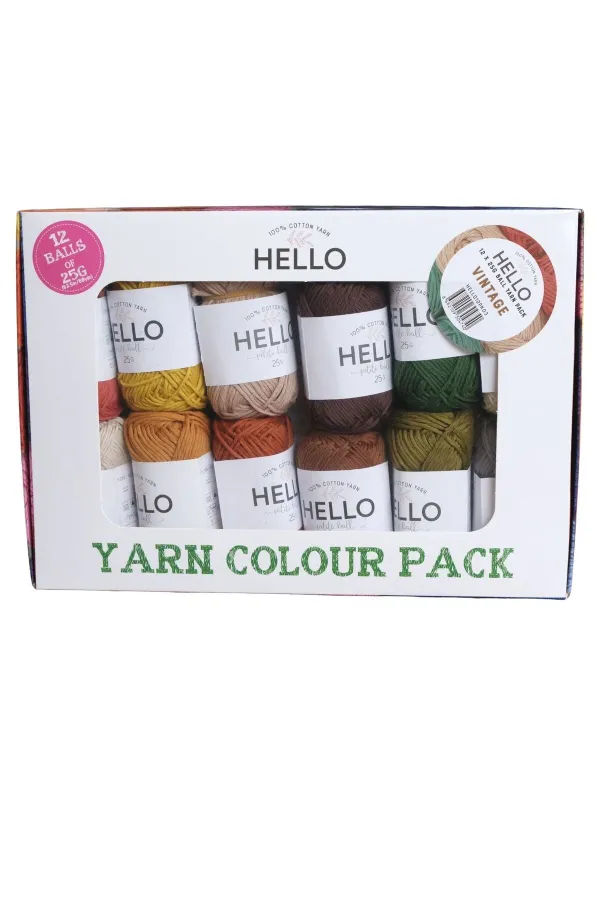 %Hello %100 Cotton Yarn Vintage