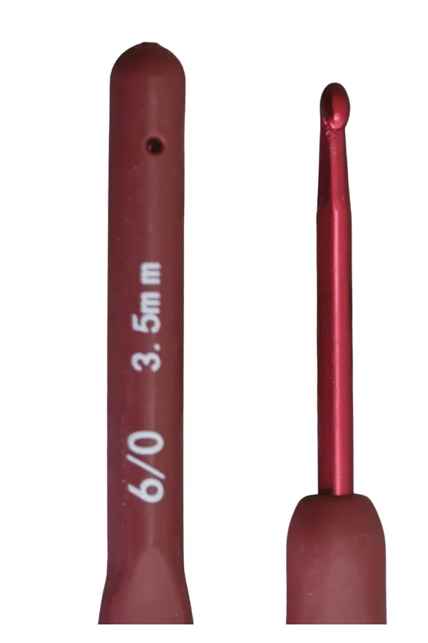 Nas Kırmızı Silikon Saplı Tığ 3,5 mm 6 Numara