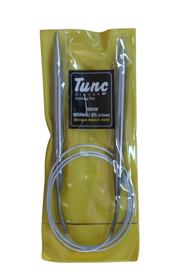 Tunç Çelik Telli Misinalı Şiş 8 mm (İki Şiş Arası Ölçüsü 100 cm'dir.)