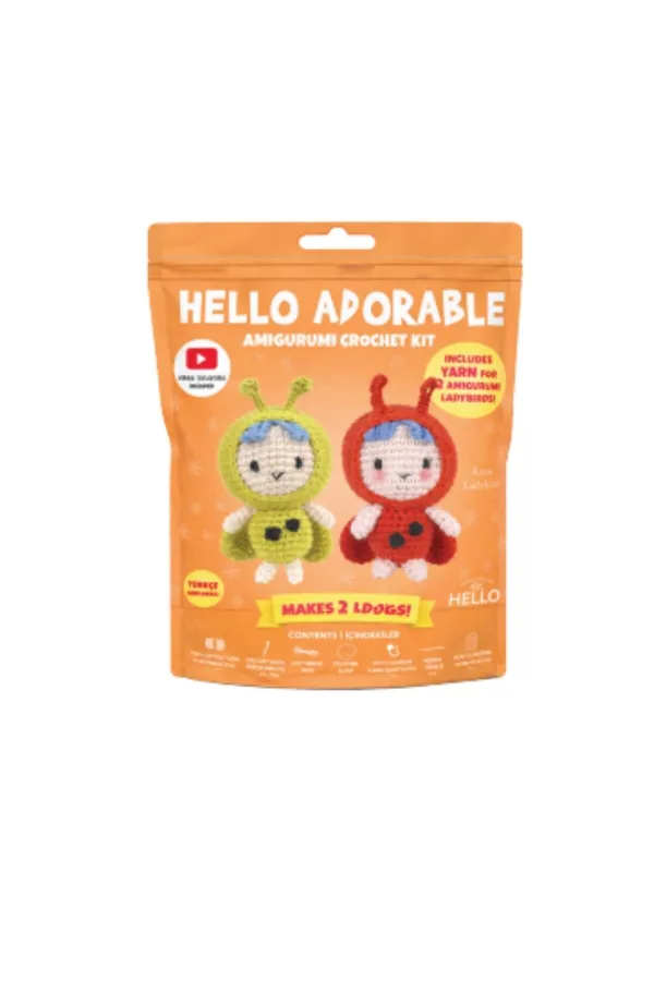 ROSIE THE LADYBIRD 2'Lİ - TÜRKÇE VİDEO VE ANLATIM KILAVUZLU AMİGURUMİ ÖRGÜ KİTİ