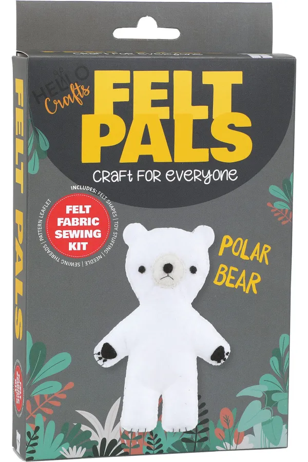 Polar Bear / Kutup Ayısı Keçe Dikiş Kiti Türkçe ve İngilizce Anlatım Kılavuzlu