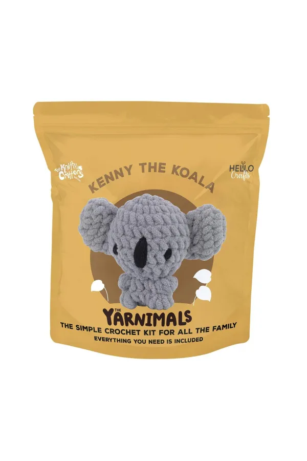 Kenny The Koala Yarnimals Amigurumi Örgü Kiti 11 cm Türkçe ve İngilizce Anlatım Kılavuzlu