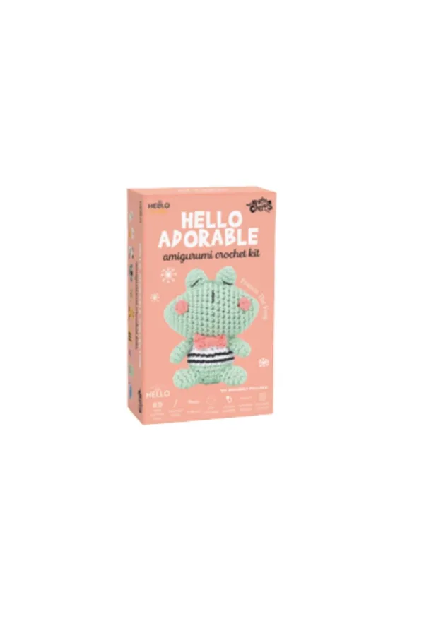 FRANCIS THE FROG AMİGURUMİ ÖRGÜ KİTİ 9 CM TÜRKÇE VE İNGİLİZCE ANLATIM KILAVUZLU