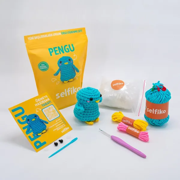 Pengu - Yeni başlayanlar için örgü öğrenme seti